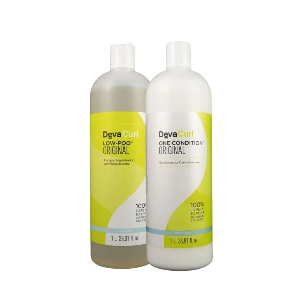 DEVACURL LOW-POO ORIGINAL KIT SHAMPOO E CONDICIONADOR 1L