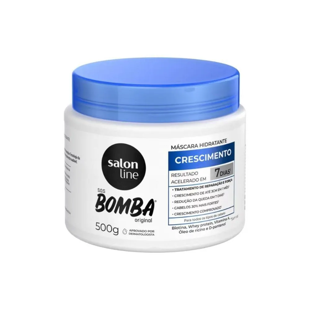 SALON LINE SOS BOMBA ORIGINAL MáSCARA DE HIDRATAçãO 500G