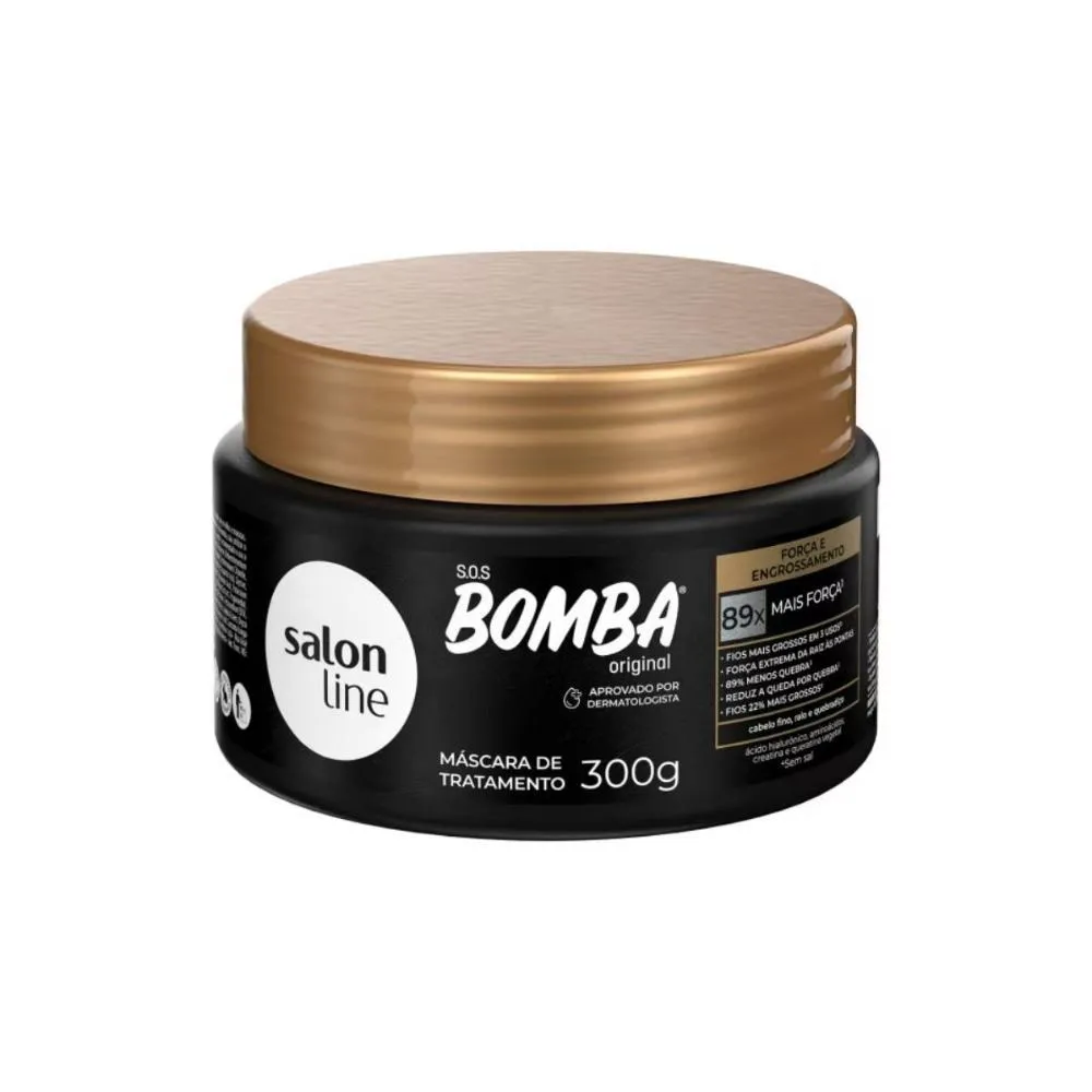 SALON LINE SOS BOMBA FORçA E ENGROSSAMENTO MáSCARA 300G