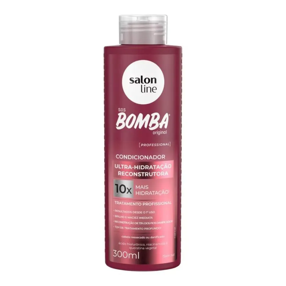 SALON LINE SOS BOMBA ULTRA-HIDRATAçãO CONDICIONADOR 300ML