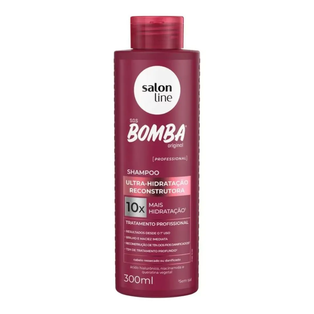 SALON LINE SOS BOMBA ULTRA-HIDRATAçãO SHAMPOO 300ML