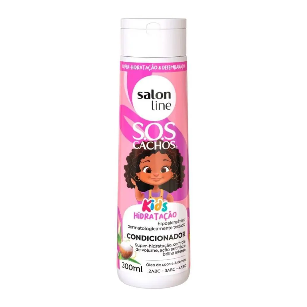 SALON LINE SOS CACHOS KIDS HIDRATAçãO CONDICIONADOR 300ML