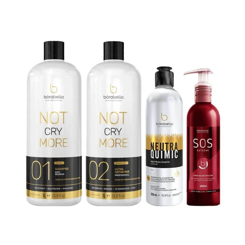 BóRABELLA PROGRESSIVA NOT CRY MORE 2X1000ML + NEUTRA QUIMIC 500ML + SOS EXTREME