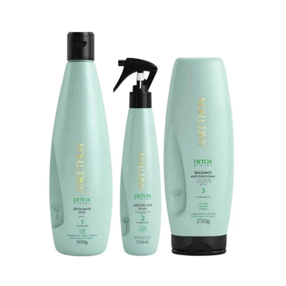 ANEETHUN DETOX ESFOLIANTE 500G + LOçãO 150ML + BáLSAMO 250G