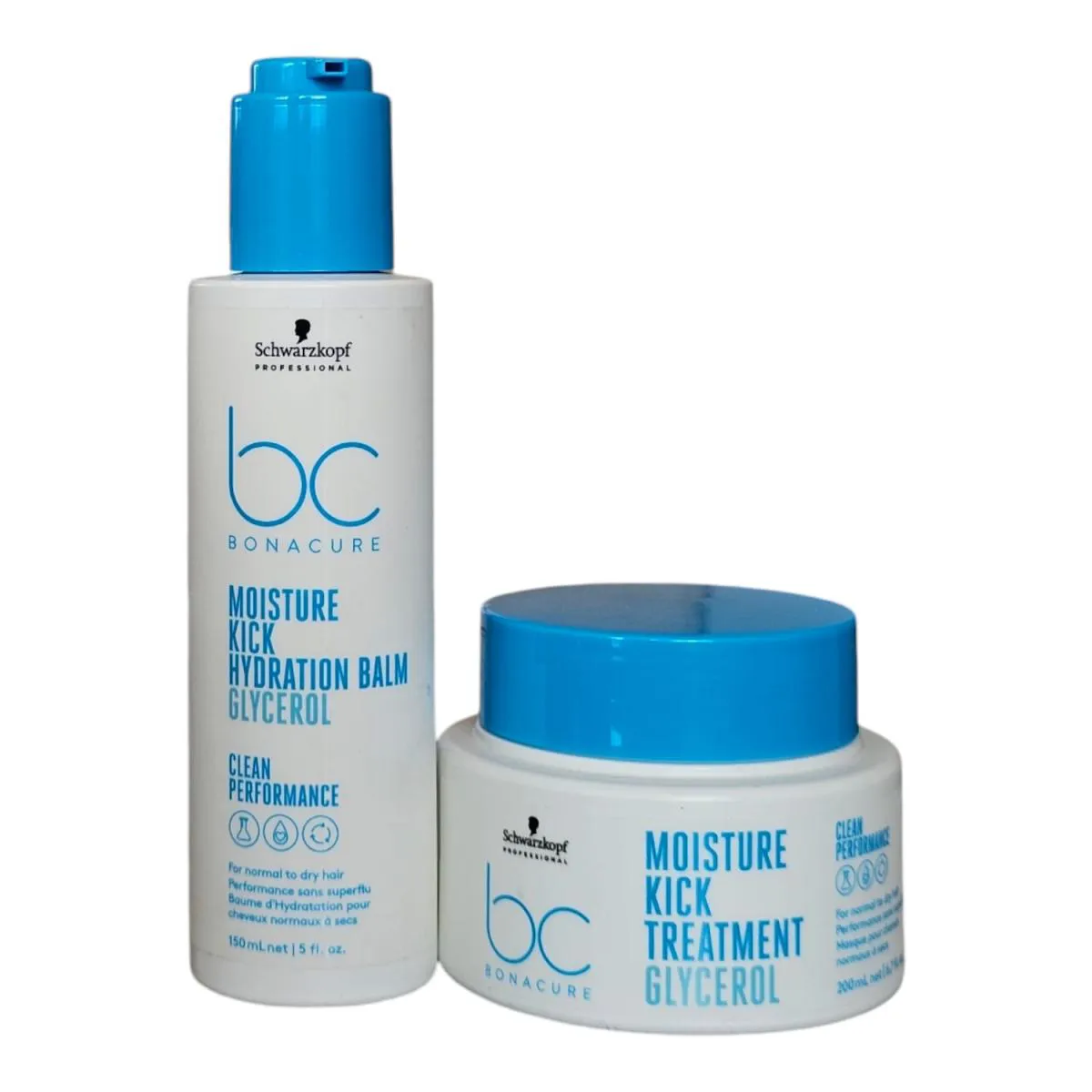 KIT SCHWARZKOPF BC CLEAN PERFORMANCE MOISTURE KICK - MáSCARA 200ML +  HYDRATION BALM 150ML