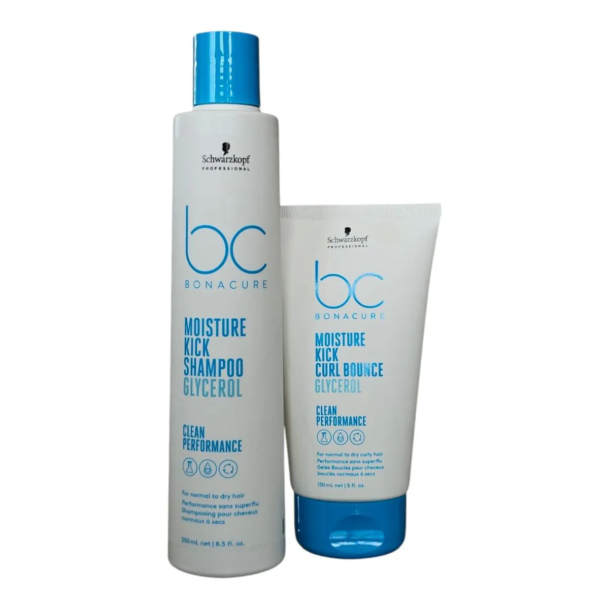 KIT SCHWARZKOPF BC CLEAN PERFORMANCE MOISTURE KICK - SHAMPOO 250ML + CURL BOUNCE 150ML