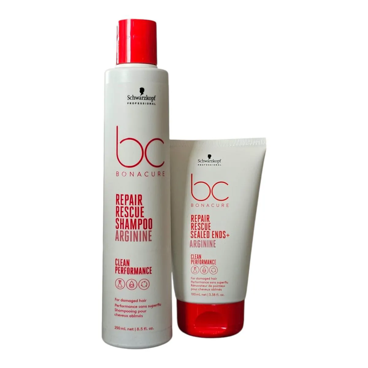 KIT BC BONACURE SCHWARZKOPF REPAIR RESCUE - SHAMPOO 250ML + SEALED ENDS 100ML