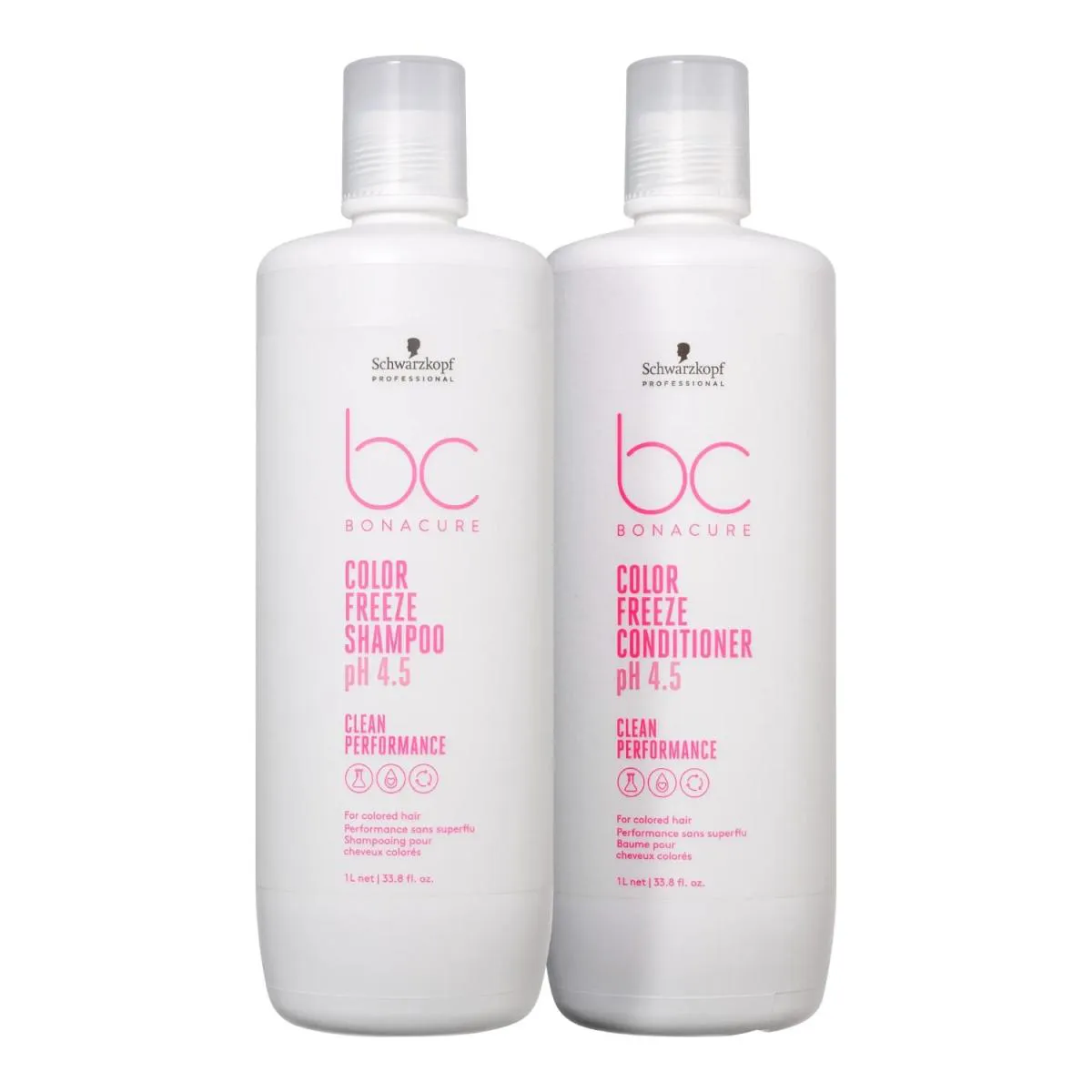 KIT BC BONACURE SCHWARZKOPF COLOR FREEZE  - SHAMPOO 1L + CONDICIONADOR 1L