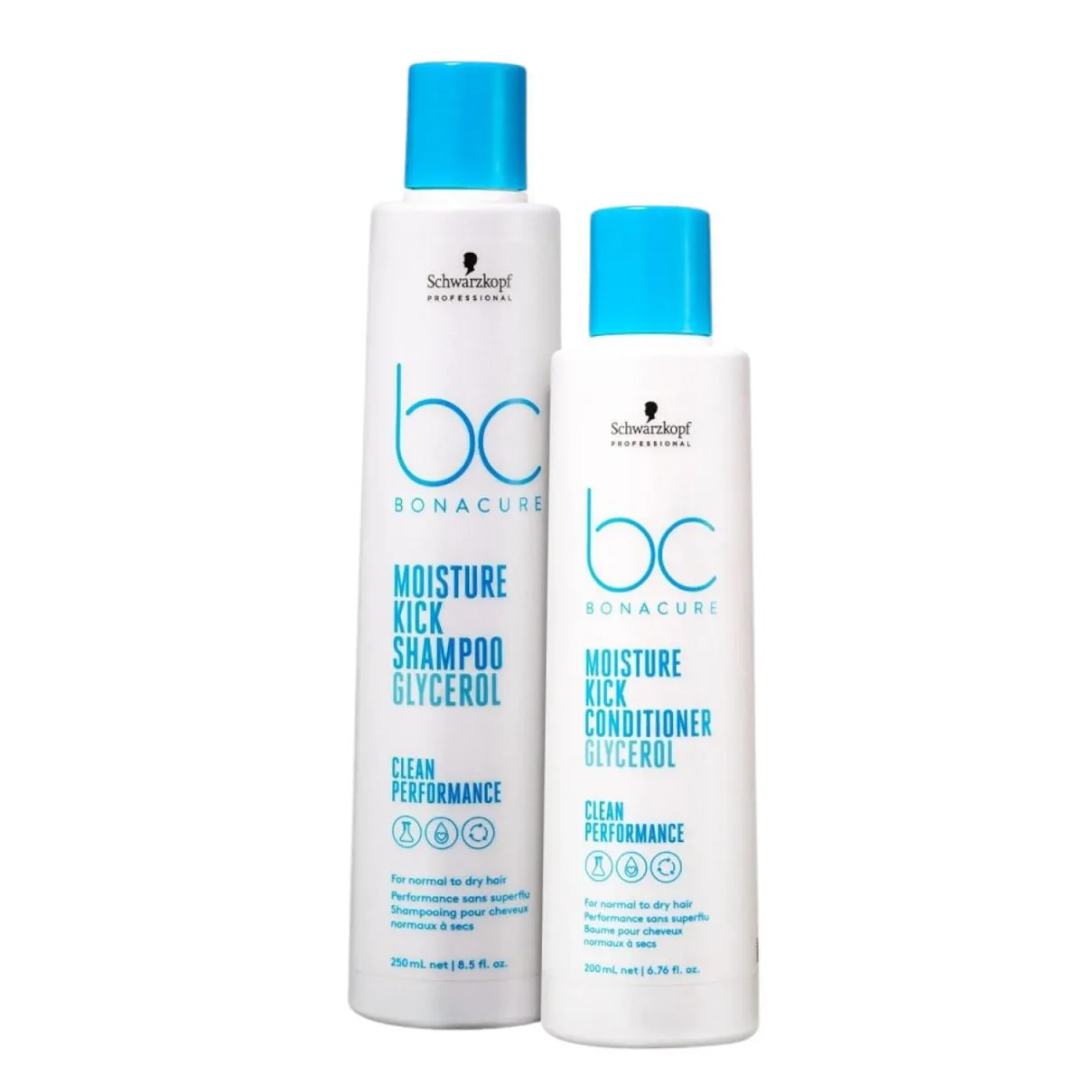KIT SCHWARZKOPF BC BONACURE MOISTURE KICK - SHAMPOO 250ML + CONDICIONADOR 200ML