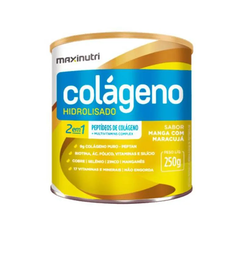 COLáGENO HIDROLISADO 2 EM 1 ZERO (250G) - SABOR: MANGA C/ MARACUJá