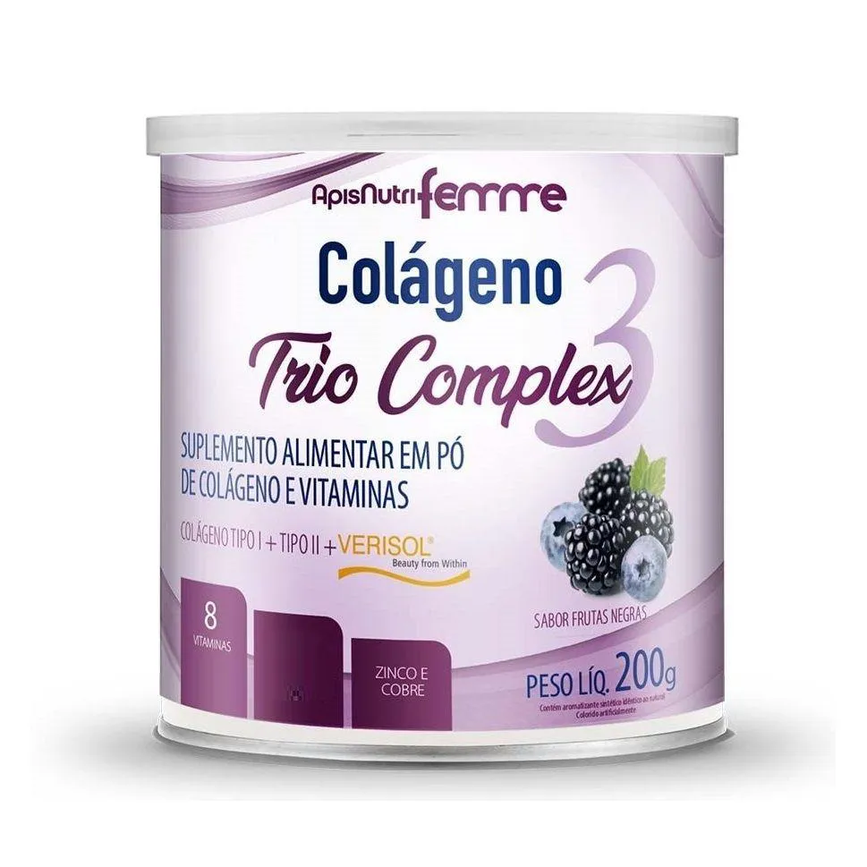 COLáGENO TRIO COMPLEX3 (200G) - SABOR: FRUTAS ROXAS
