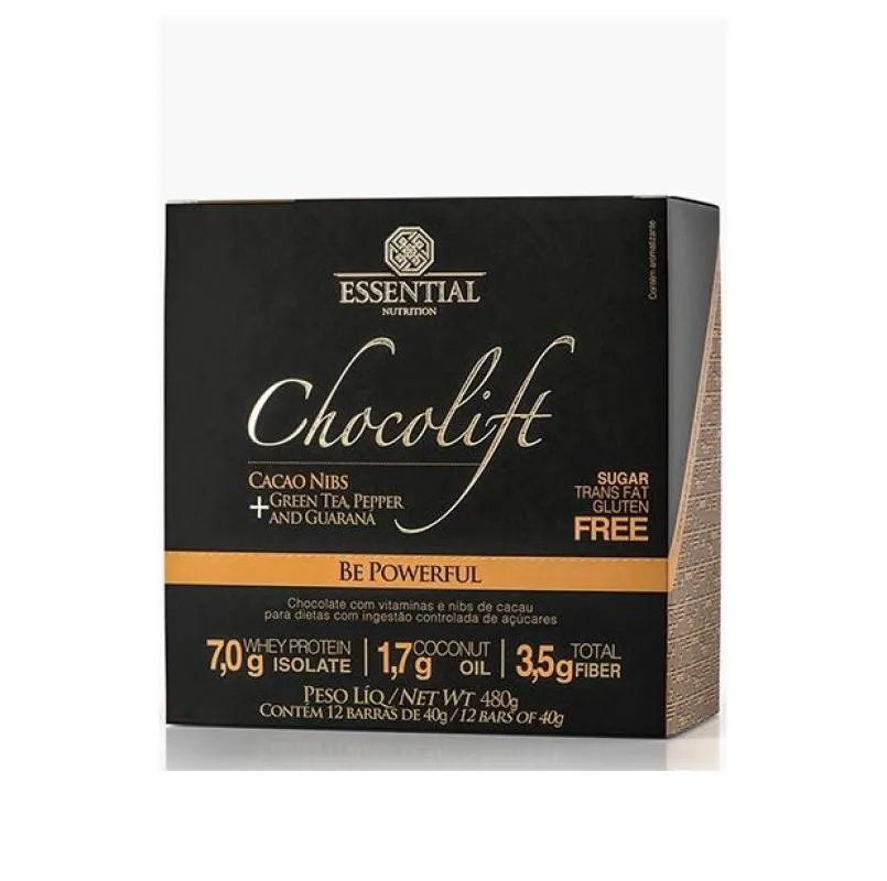 CHOCOLIFT (DISPLAY 12 BARRAS DE 40G) - SABOR: BE POWERFULL