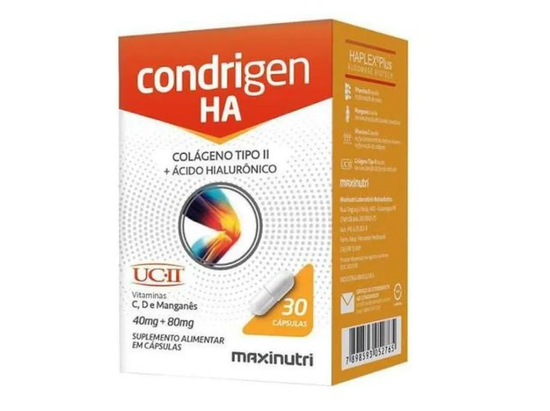 CONDRIGEN HA COLáGENO TIPO II + ÁCIDO HIALURôNICO (30 CAPS) - PADRãO: ÚNICO