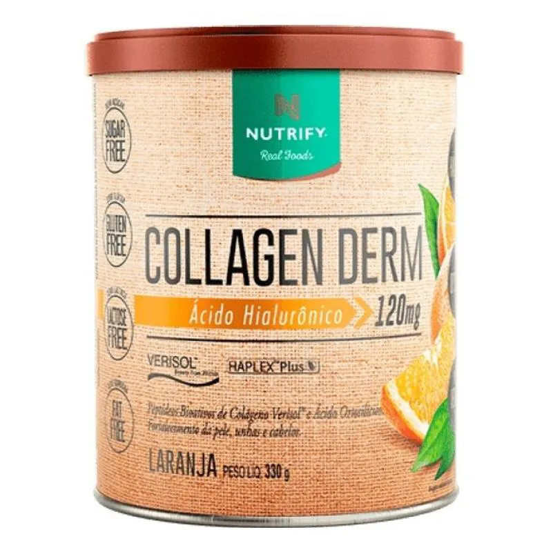 COLLAGEN DERM ÁCIDO HIALURôNICO + VERISOL (330G) - SABOR: LARANJA