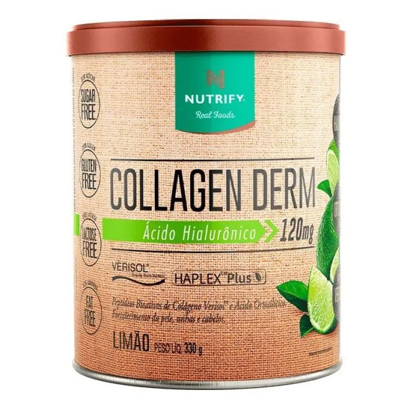 COLLAGEN DERM ÁCIDO HIALURôNICO + VERISOL (330G) - SABOR: LIMãO