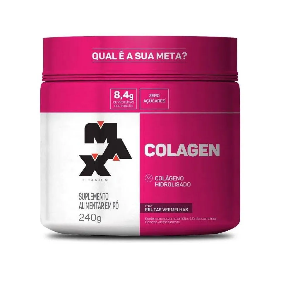 COLáGENO HIDROLISADO COLAGEN (240G) - SABOR: FRUTAS VERMELHAS