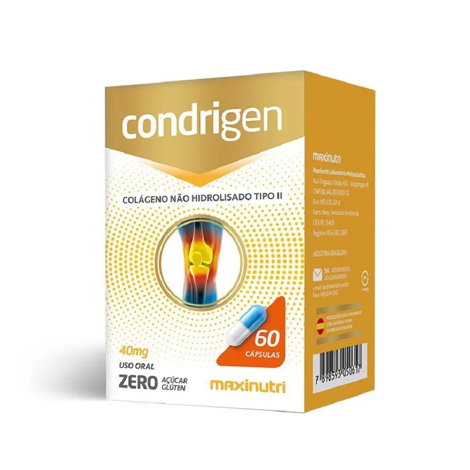CONDRIGEN COLáGENO TIPO II (60 CAPS) - PADRãO: ÚNICO