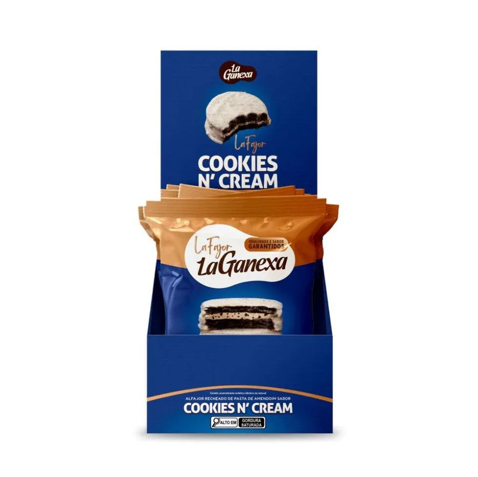 LA FAJOR LA GANEXA DISPLAY (12 UNID. 50G) - SABOR: COOKIES E CREAM
