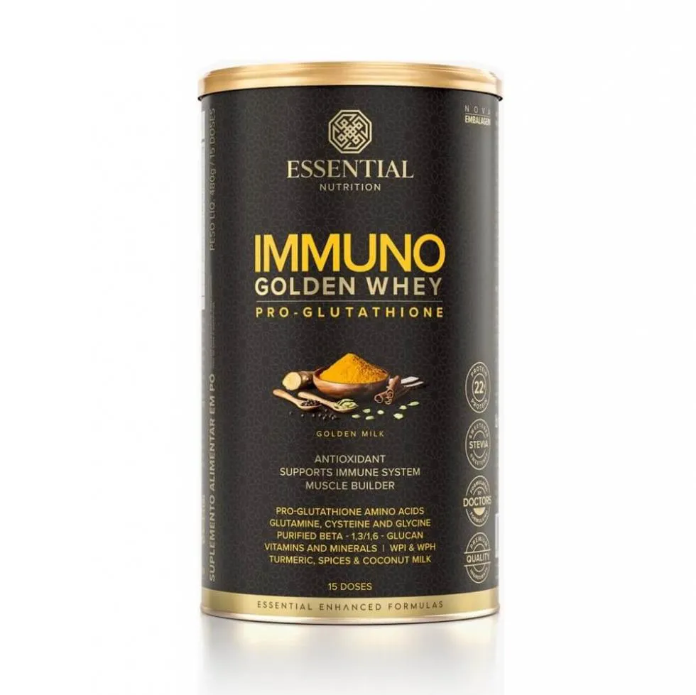 IMMUNO GOLDEN WHEY PRO GLUTATHIONE LATA - SABOR: GOLDEN MILK (480G)
