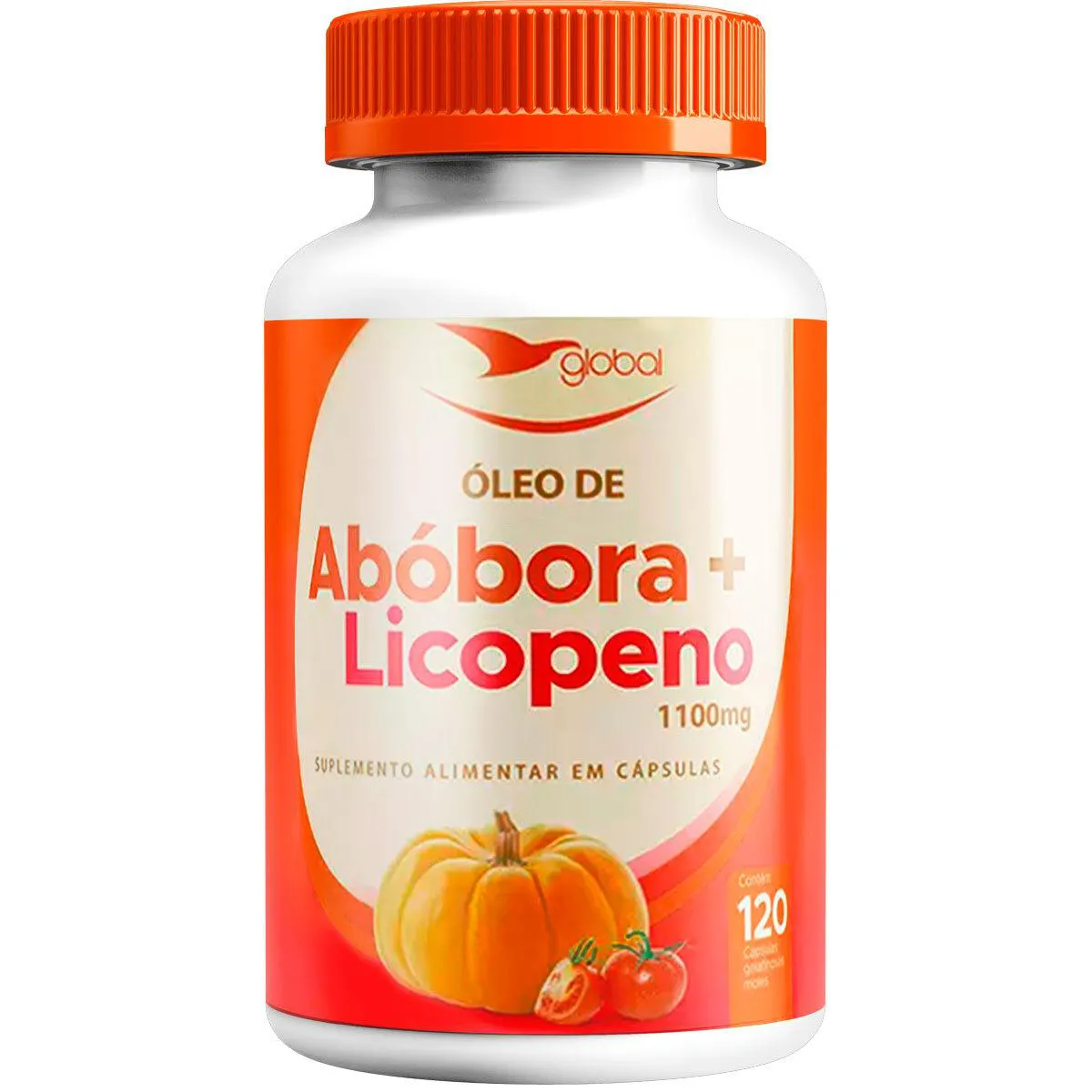 ÓLEO DE SEMENTE DE ABóBORA COM LICOPENO GLOBAL SUPLEMENTOS 120 CáPSULAS