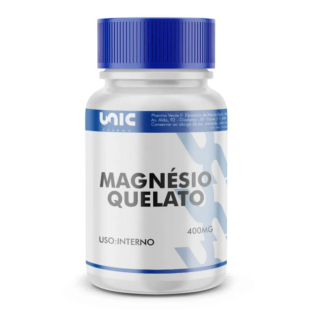 MAGNéSIO QUELATO 400MG - 120 CáPSULAS