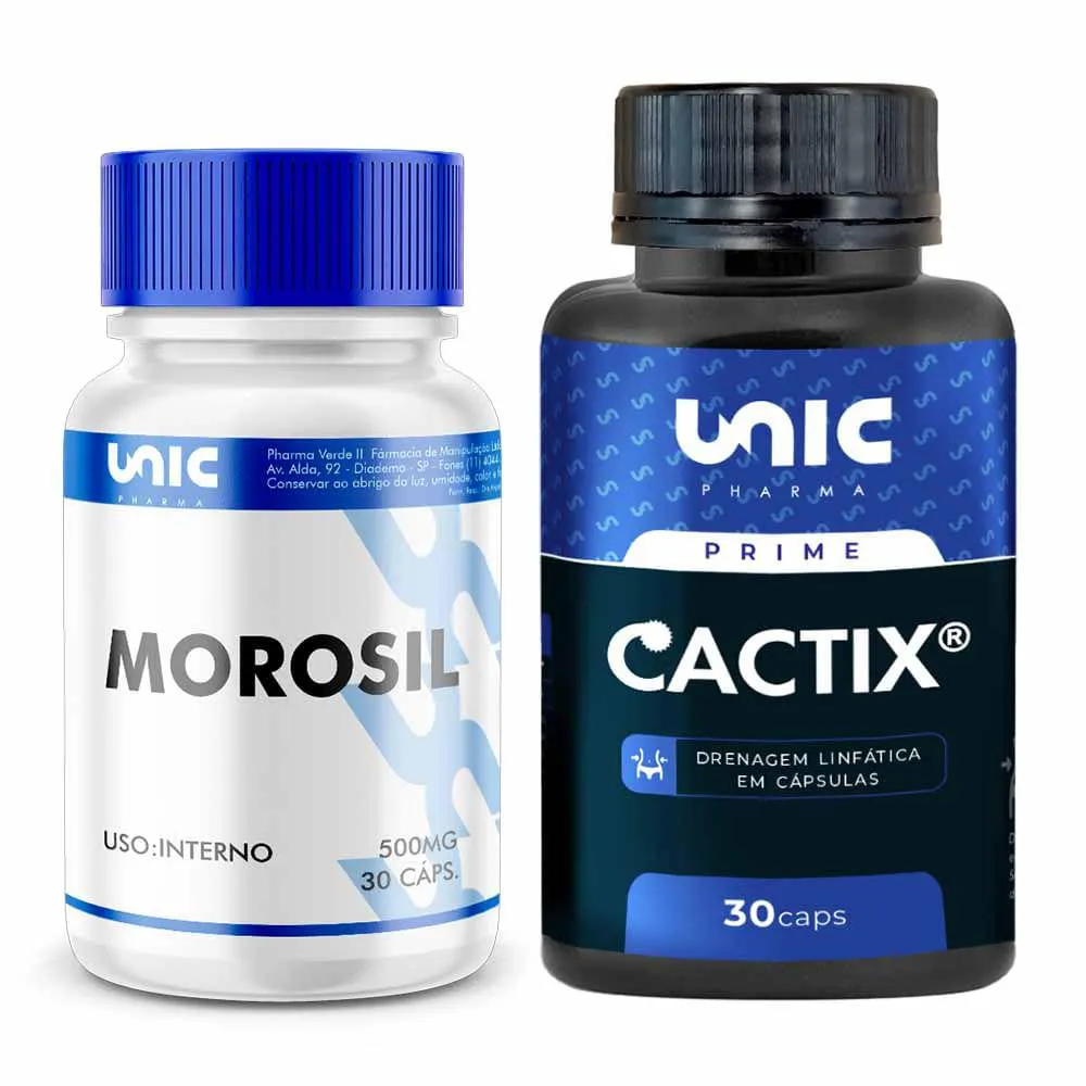 MOROSIL 500MG (30CáPS) + CACTIX 500MG 30 CáPS COM SELO DE AUTENTICIDADE
