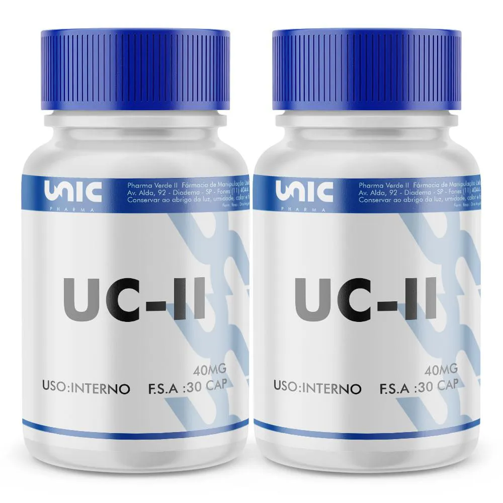 KIT 2 FRASCOS DE UC-II (COLáGENO TIPO 2) 40MG 30 CAPS