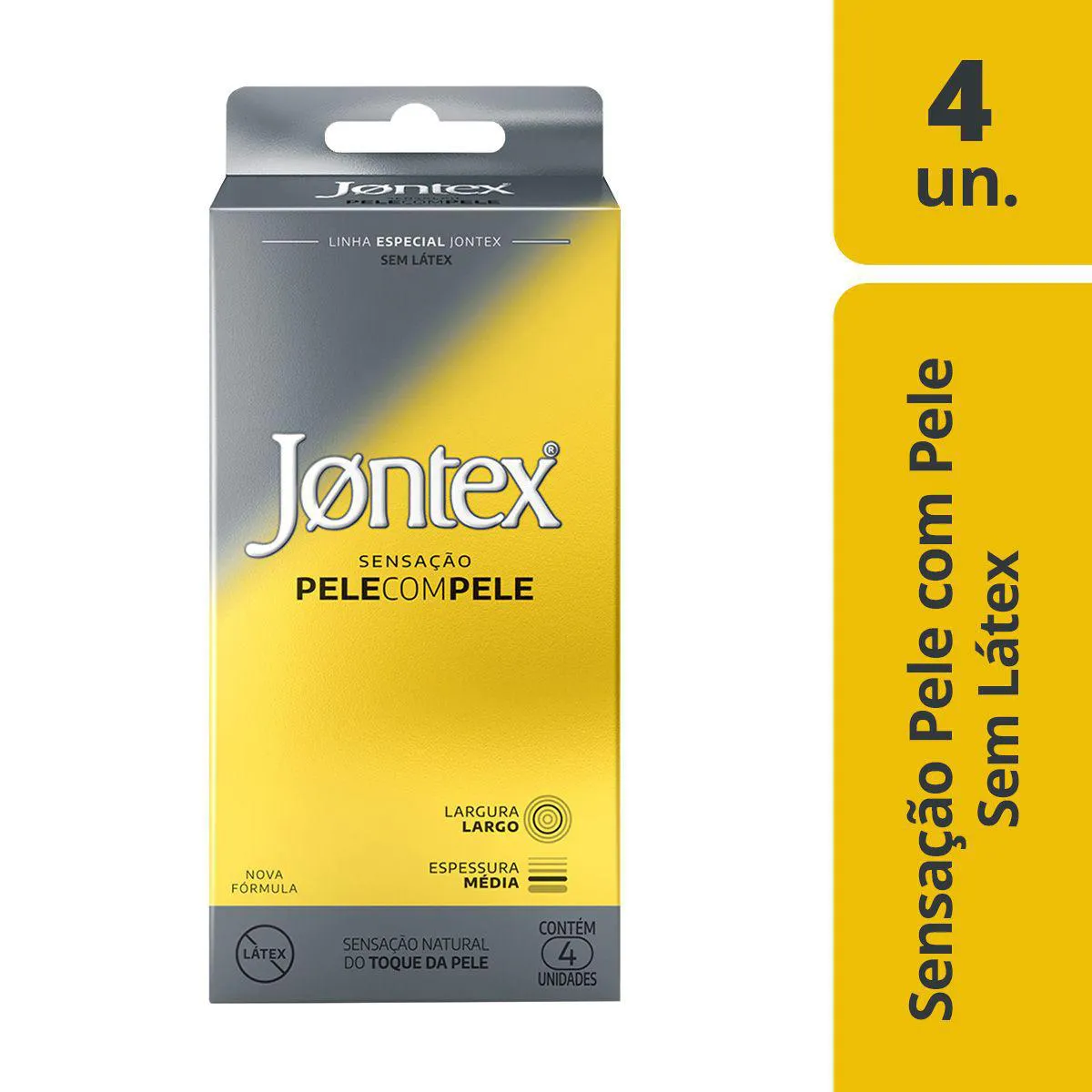 Camisinha Jontex Sensação Pele com Pele 4 unidades