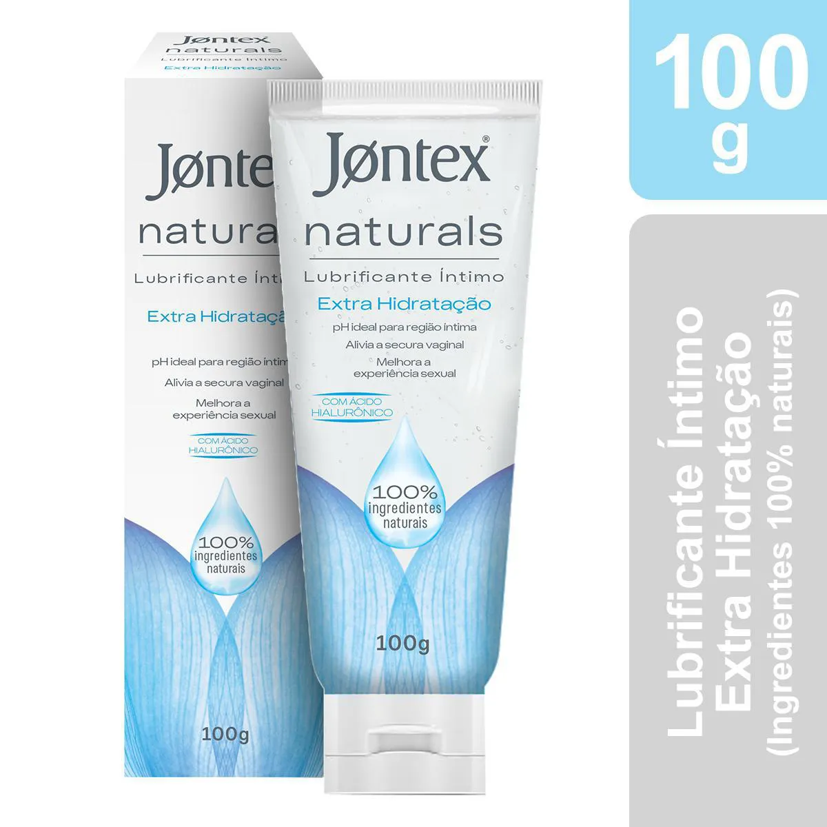 Lubrificante Íntimo Jontex Naturals Extra Hidratação com 100g