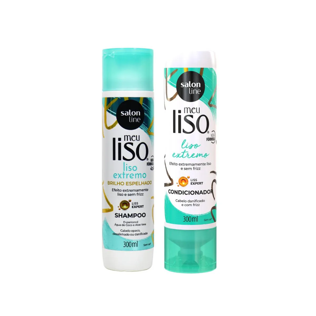KIT SHAMPOO CONDICIONADOR LISO EXTREMO ANTIFRIZZ SALON LINE