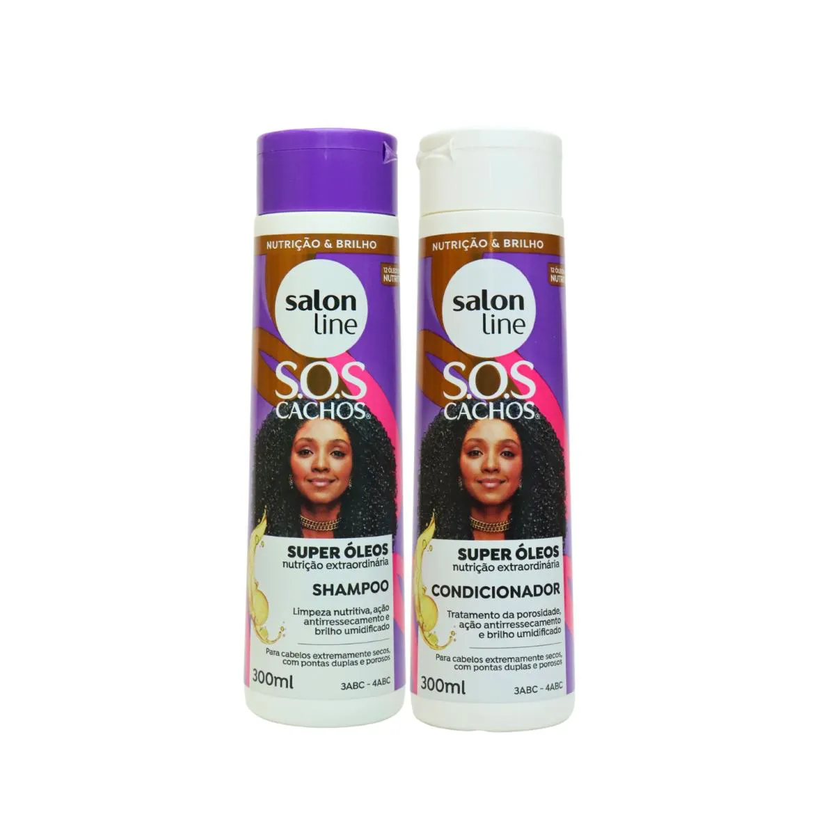 KIT SHAMPOO CONDICIONADOR CACHO SUPER ÓLEOS NUTRE SALON LINE