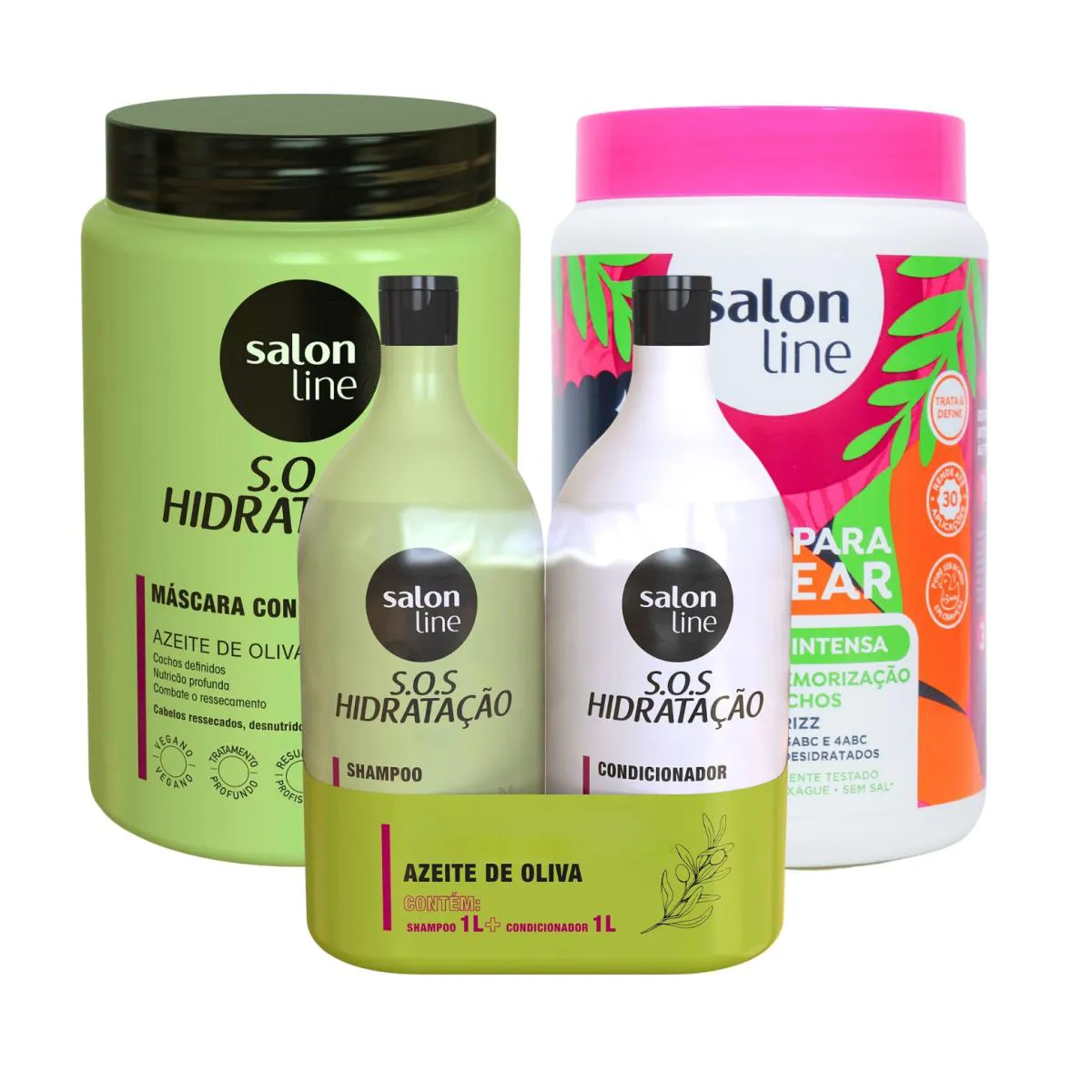 KIT CAPILAR ULTRA HIDRATAçãO CACHOS DEFINIçãO SALON LINE