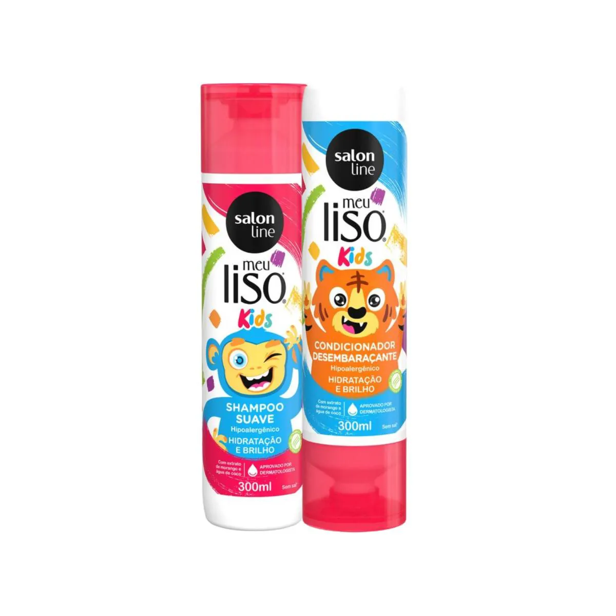 KIT SHAMPOO CONDICIONADOR KIDS MEU LISINHO BRILHO SALON LINE