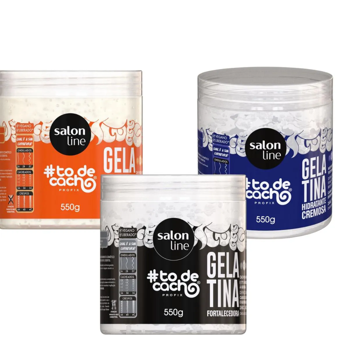 KIT 3 GELATINA DEFINE NUTRE HIDRATA SOS CACHOS SALON LINE
