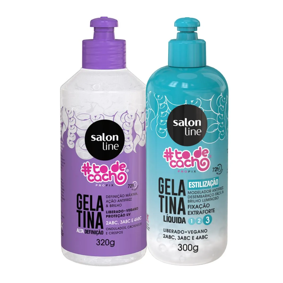 KIT 2 GELATINA CACHOS DEFINIçãO ANTIFRIZZ MODELA SALON LINE