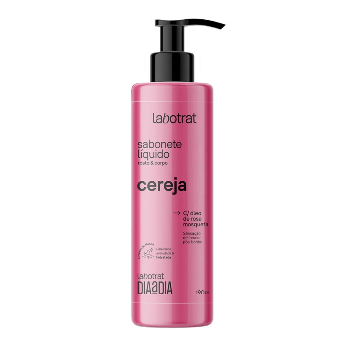 SABONETE LíQUIDO CEREJA FACIAL CORPO HIDRATA LABOTRAT 190ML