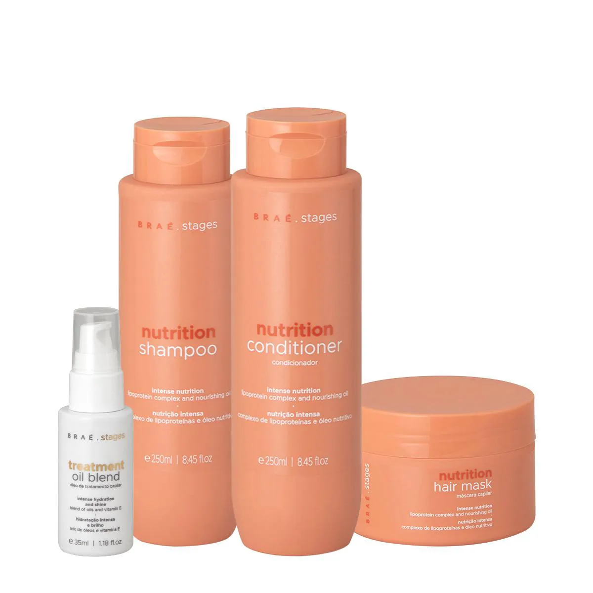 KIT BRAé STAGES NUTRITION HOME CARE OIL (4 PRODUTOS)