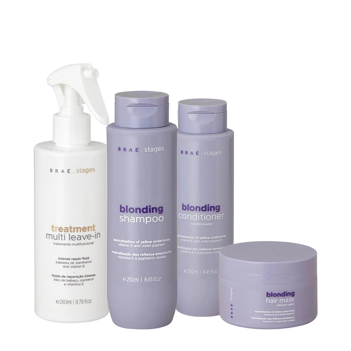 KIT BRAé STAGES BLONDING HOME CARE MULTI LEAVE-IN (4 PRODUTOS)