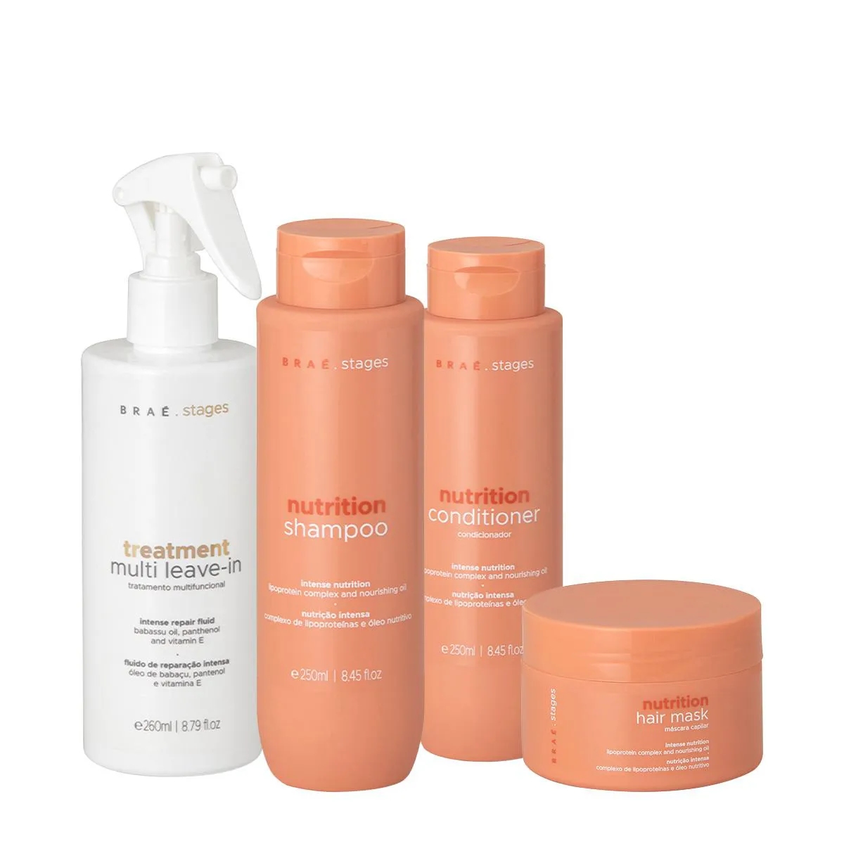 KIT BRAé STAGES NUTRITION HOME CARE MULTI LEAVE-IN (4 PRODUTOS)