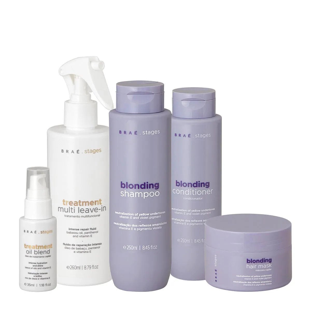 KIT BRAé STAGES BLONDING HAIR CARE TOTAL (5 PRODUTOS)