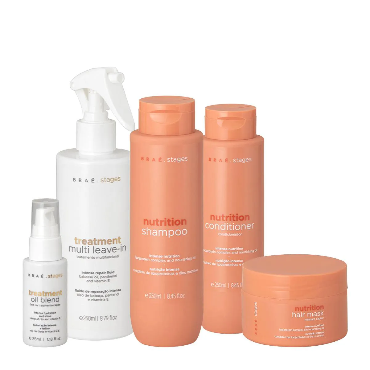 KIT BRAé STAGES NUTRITION HAIR CARE TOTAL (5 PRODUTOS)