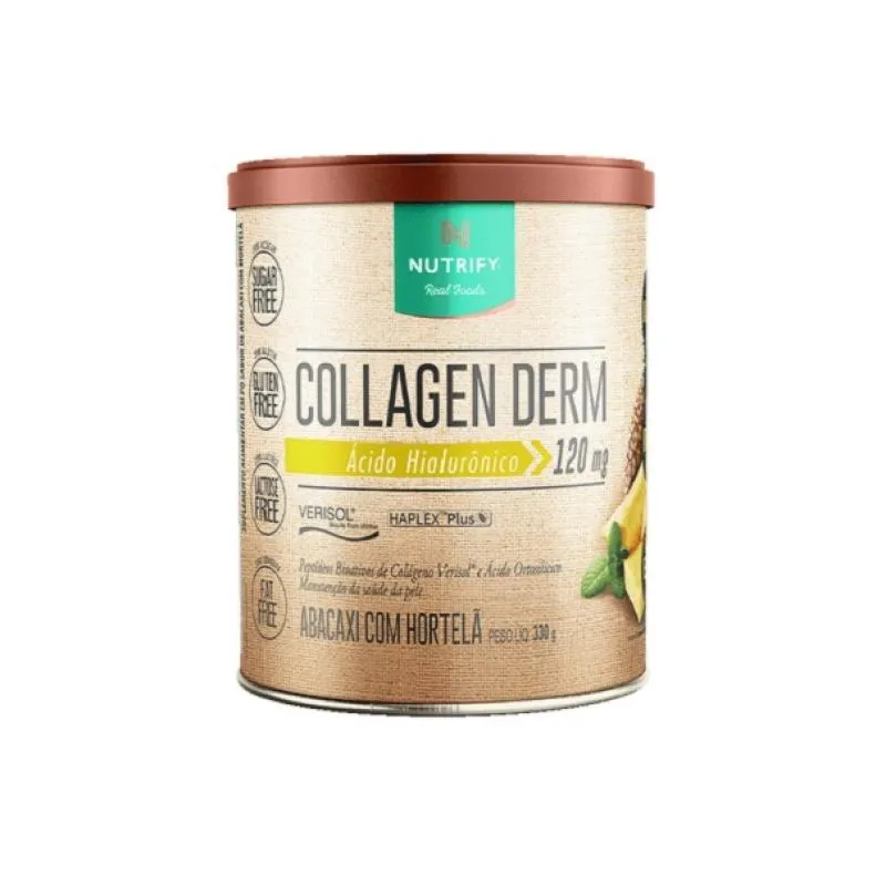 COLLAGEN DERM ÁCIDO HIALURôNICO + VERISOL (330G) - SABOR: ABACAXI COM HORTELã