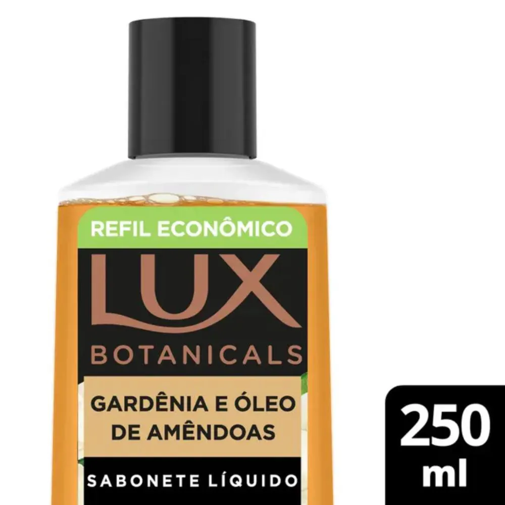 SABONETE LíQUIDO LUX BOTANICALS GARDêNIA E ÓLEO DE AMêNDOAS 250ML