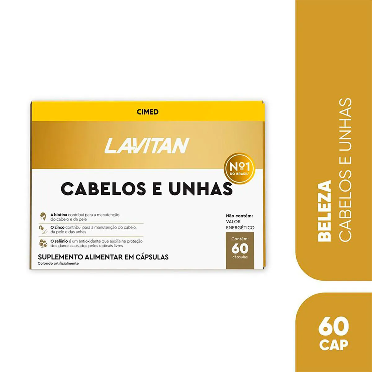 Polivitamínico Lavitan Cabelos e Unhas 60 cápsulas