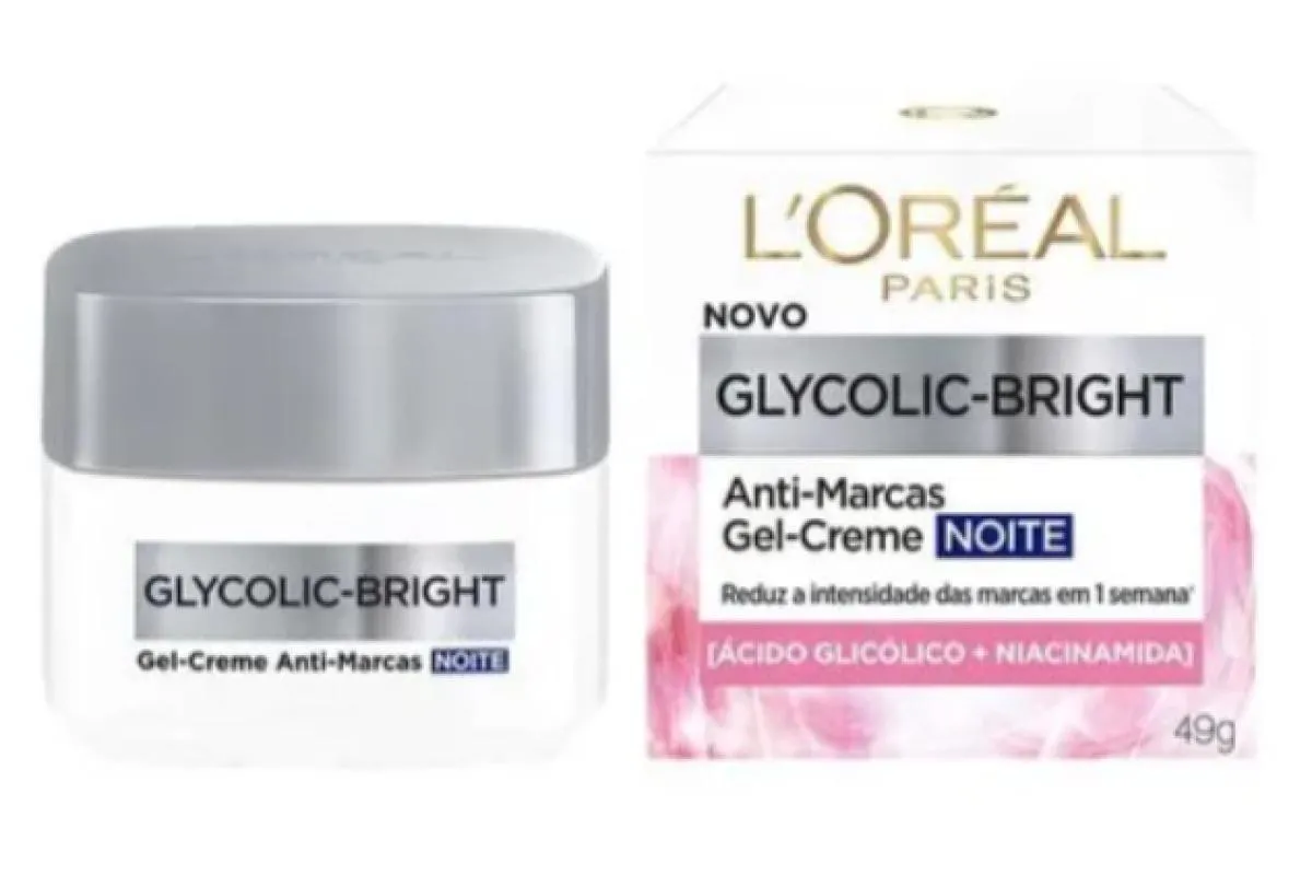 GLYCOLIC-BRIGHT NOITE GEL CREME FACIAL ANTI-MARCAS L´OREAL 49G