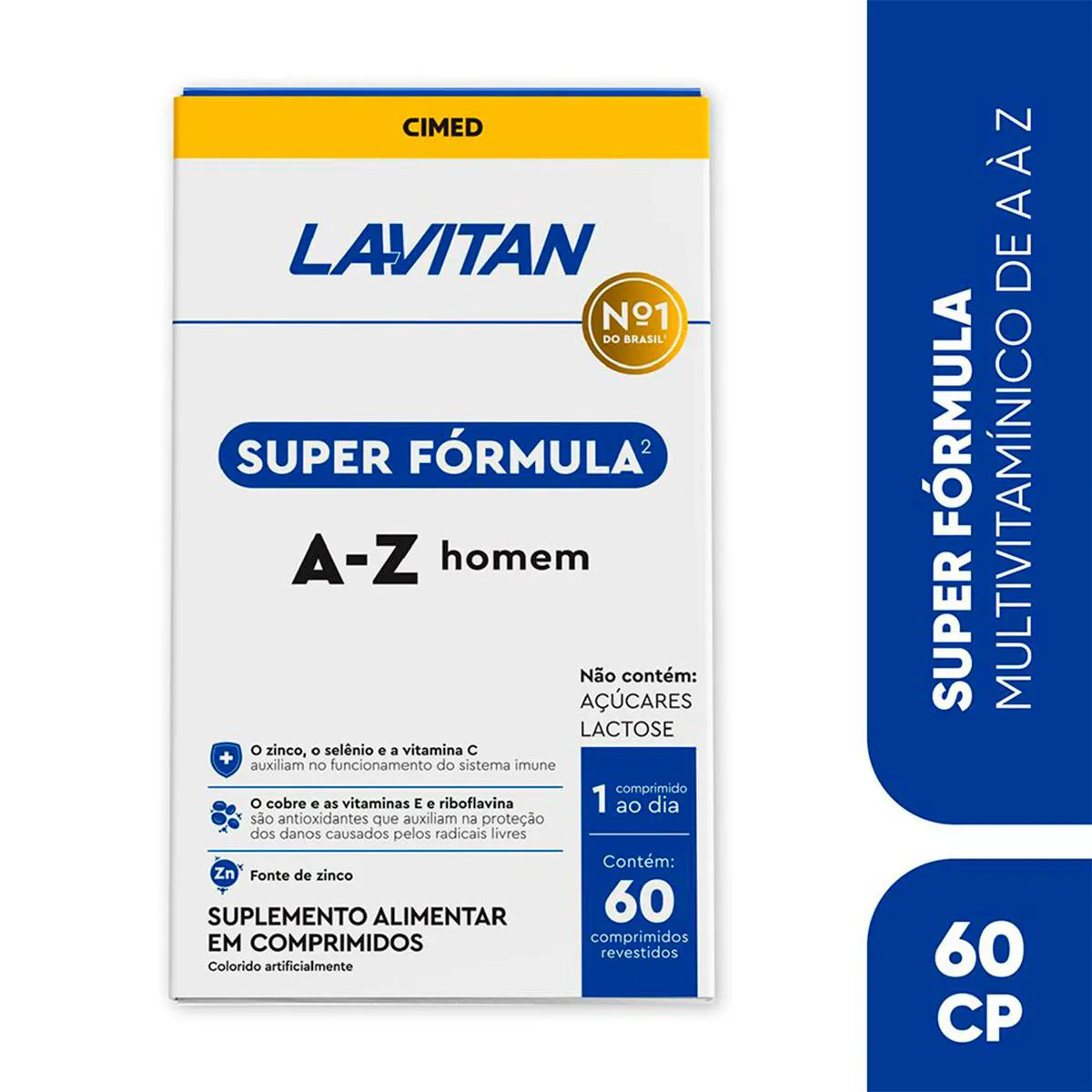 Polivitamínico Lavitan Super Fórmula A-Z Homem 60 comprimidos