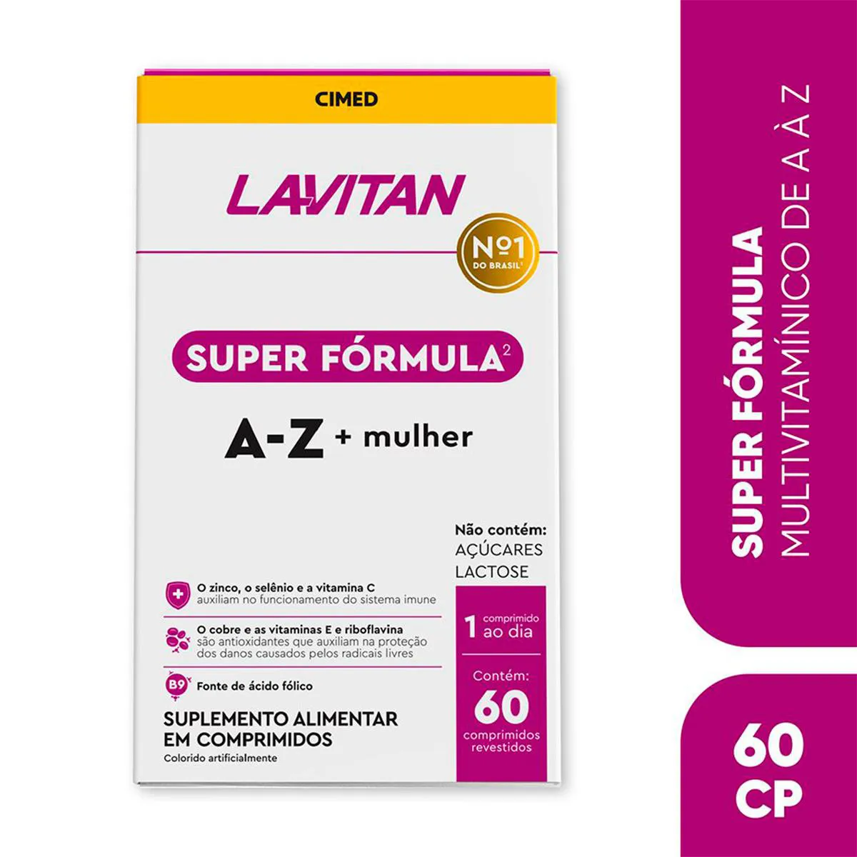 Polivitamínico Lavitan Super Fórmula A-Z + Mulher 60 comprimidos