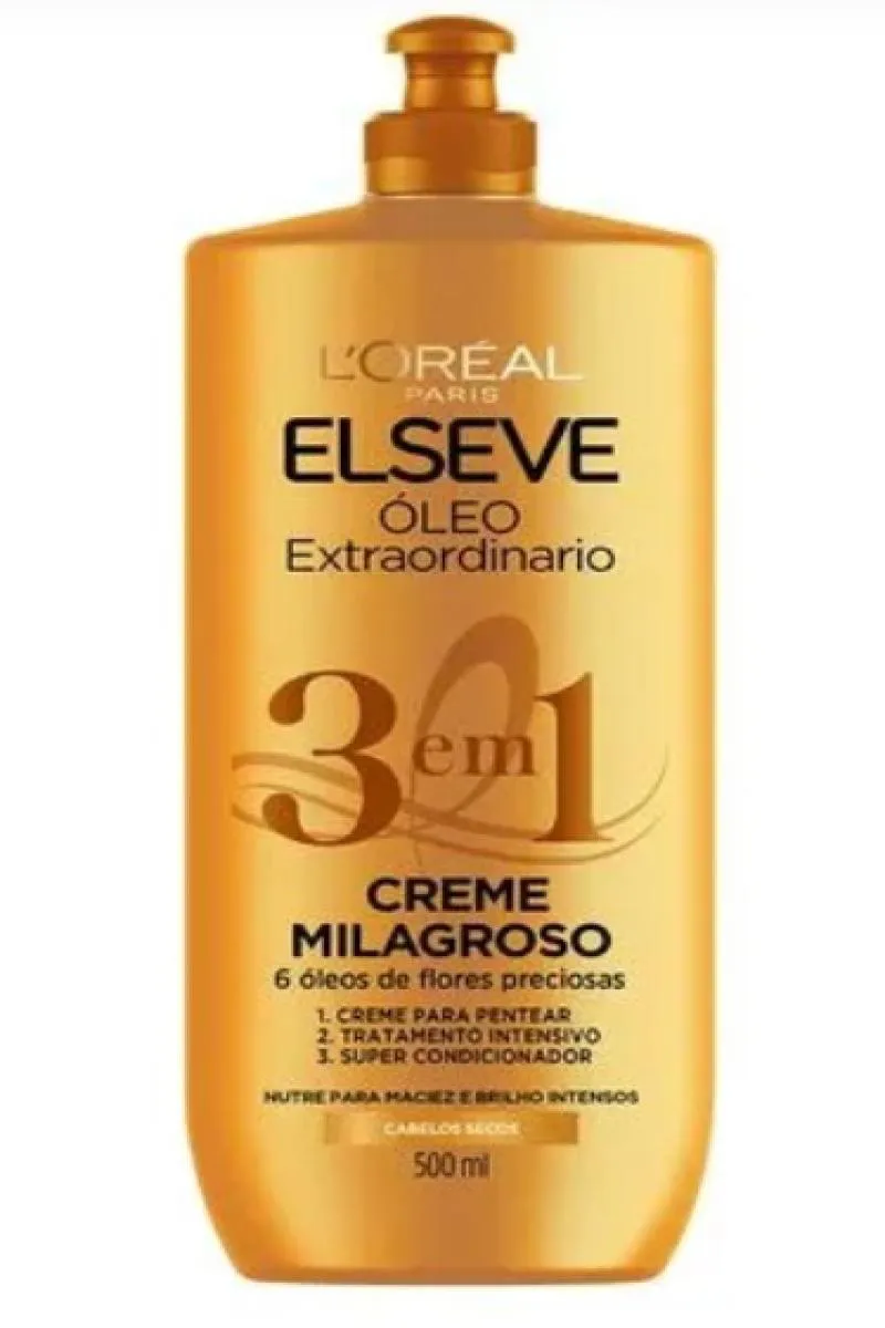 ELSEVE ÓLEO EXTRAORDINáRIO CREME MILAGROSO 3EM1 500ML
