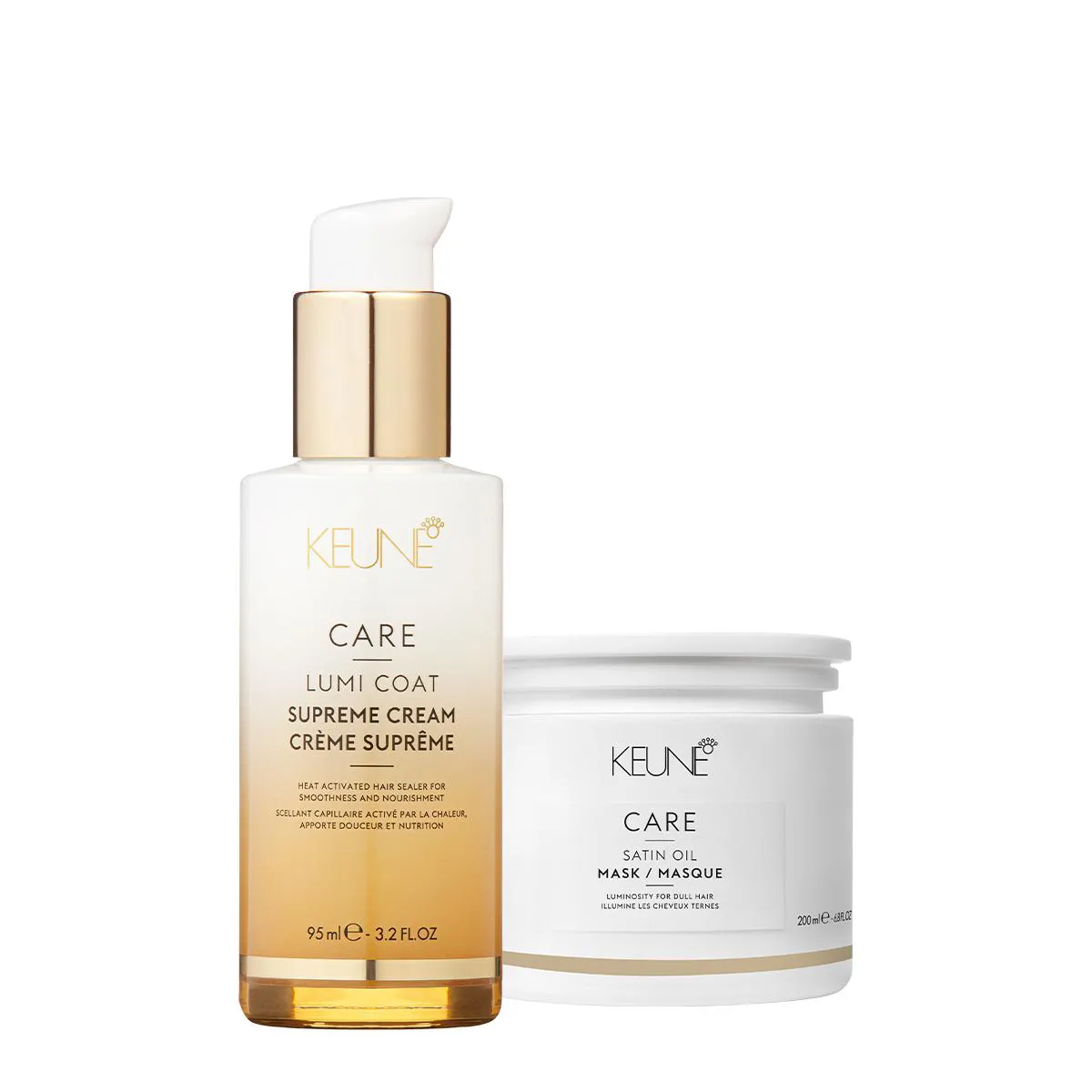 KIT KEUNE CARE SATIN OIL MáSCARA E LUMI COAT SUPREME CREAM (2 PRODUTOS)