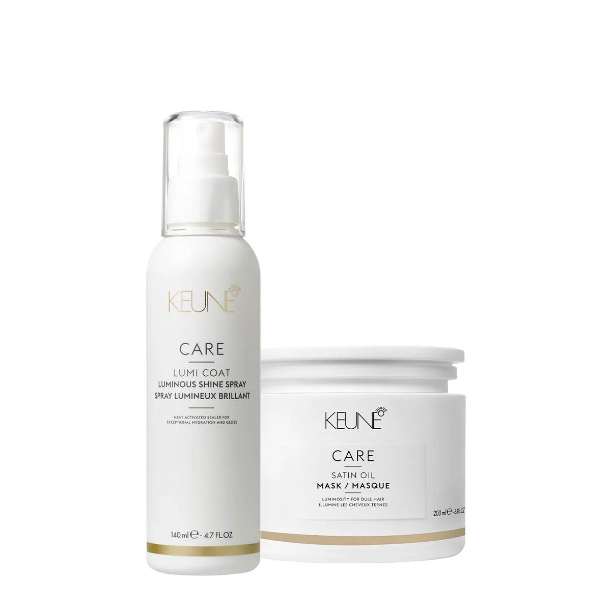 KIT KEUNE CARE SATIN OIL MáSCARA E LUMI COAT FINALIZADOR (2 PRODUTOS)